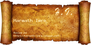 Harmath Imre névjegykártya